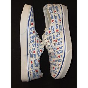 Vans I Love My Vans All Over Print Skateboarding Shoes Sneakers Size 8.5 M Women